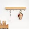 Wood Key Hook Rack - Punch-Free Wall Mount Storage For Keys, Coats & Towels - Perfect Home Decor Accessory