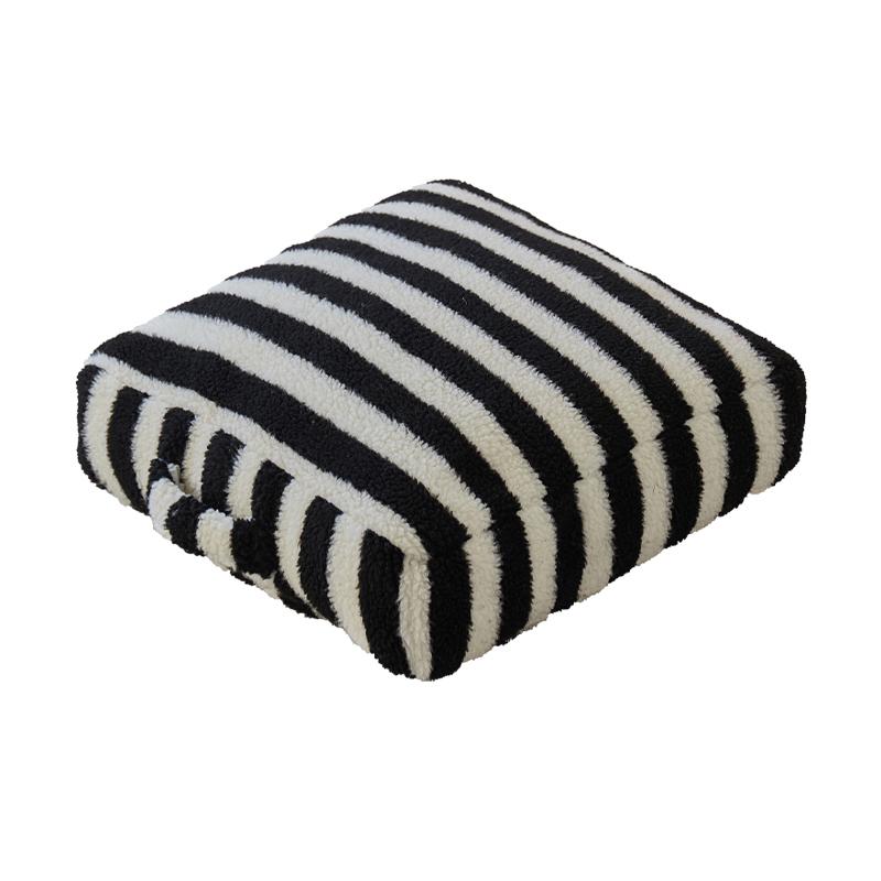 Thicken Velvet Lamb Wool Seat Cover Unstuffed Pouf Footstool Ottoman Soft Fleece Footrest Cushion Cover No Fillings Futon