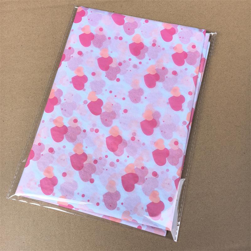 Valentine's Day Love Printing Snow Pear Paper 50X35CM Paper Flowers Gift Wrapping Paper