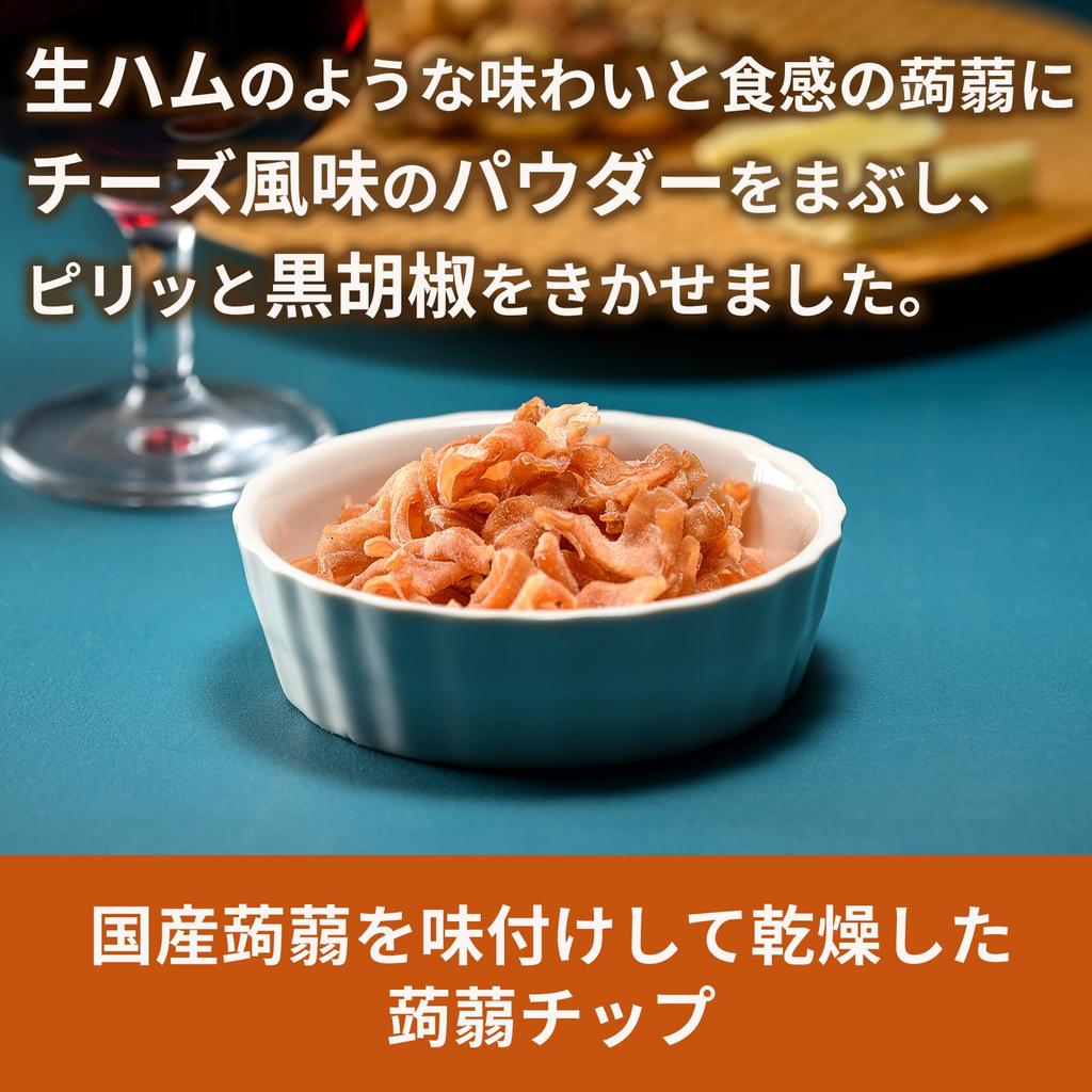 Asuzak Foods Kamukon Konjac Snack Prosciutto Cheese Flavor Healthy Snack Without Feeling Domestic Konnyaku Snack Jerky Prosciutto Ham Cheese 75g X 1