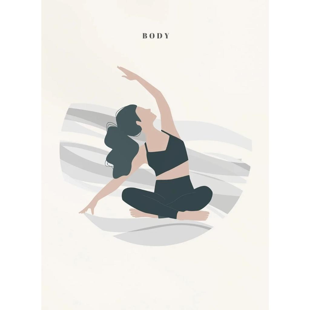 Yoga Liebhaber Posen Verschiedene Professionelle Bewegungen Kaffee Katze Poster Druck Wandkunst Bilder Leinwand Malerei Zimmer Heimdekor