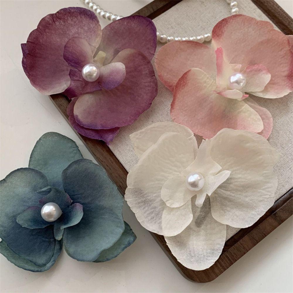 Cloth Butterfly Flower Hair Clip Butterfly Orchid Girl Hair Clip Orchid Flower Hairpin Beach