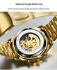 Wolis Men's Gold Waterproof Mechanical Watch - Creative Hollow Design