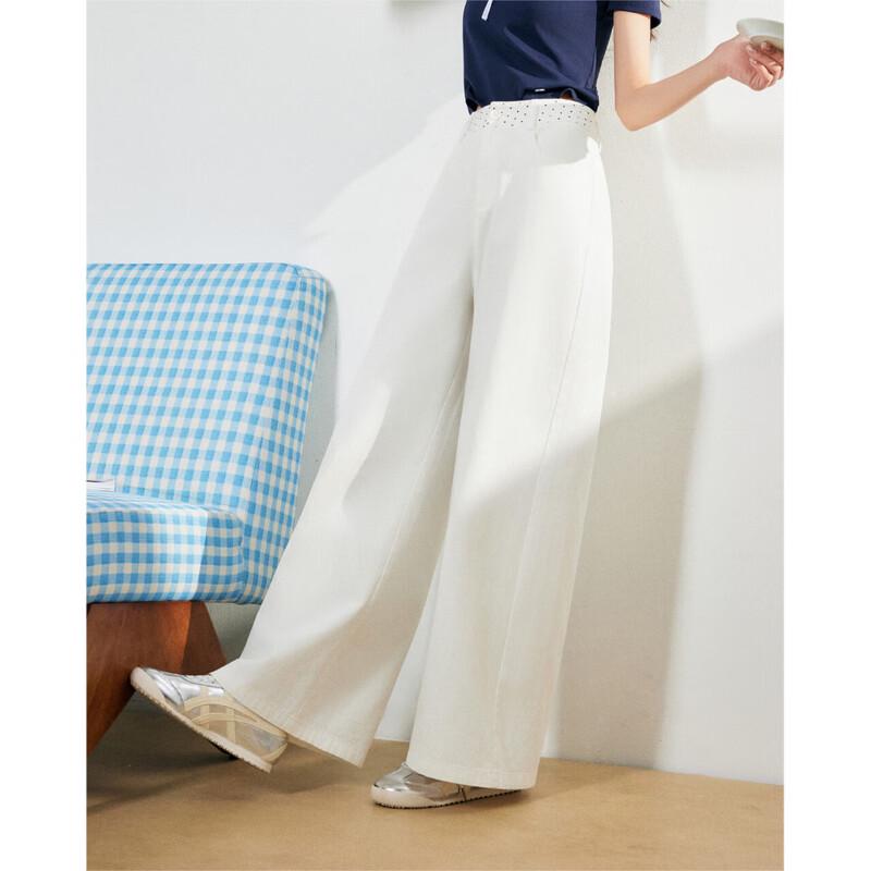 IEF 2026 Summer French Style Wide-Leg Pants