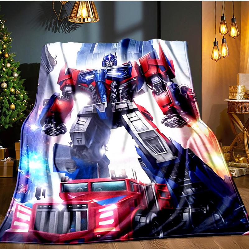 Trans-formers Blanket Flannel Throw for Sofa, Indoor, Camping, Living Room, Office, Chair, And Bed Soft Birthday Gift