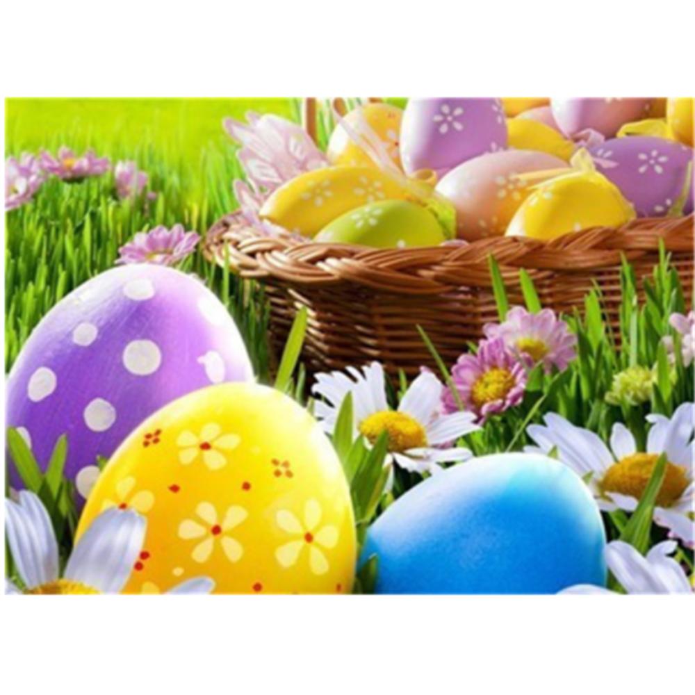 

HUACAN алмазная живопись полный круглый квадратный пасхальное яйцо Алмазная вышивка кролик вышивка крестиком мультфильм стразы мозаичное украшение Full Square 20*30 cm