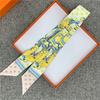 POBING Animals Print 18m/m Twill Silk Scarves Women Luxury Brand Scarf Bag Ribbons Tie Head Scarf Small Long Skinny Scarf 86*5CM