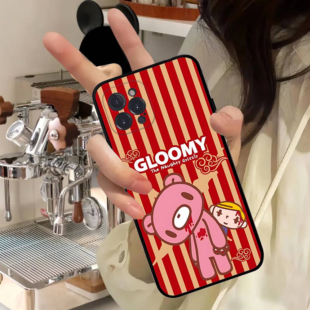 Cute G-Gloomy B-Bear For IPhone 17 16 15 14 13 12 11 Pro Max 13 17Air Shockproof Soft Phone Cases Coque