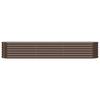 Vidaxl Raised Planter, Powder-Coated Steel, 224X40X36 Cm, Brown