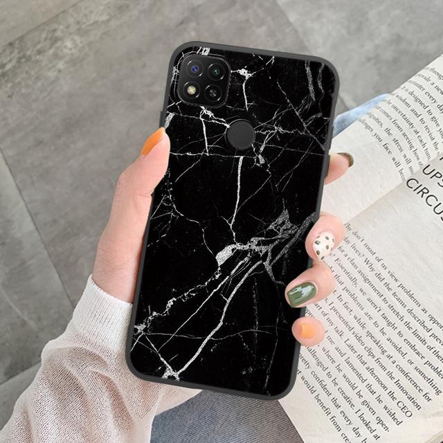 Marmurowy wzór etui na telefon do Redmi 9C 9 C NFC 10A 10 A pokrowiec ochronny różowy silikonowy miękki Funda do Xiaomi Redmi 9C Coque