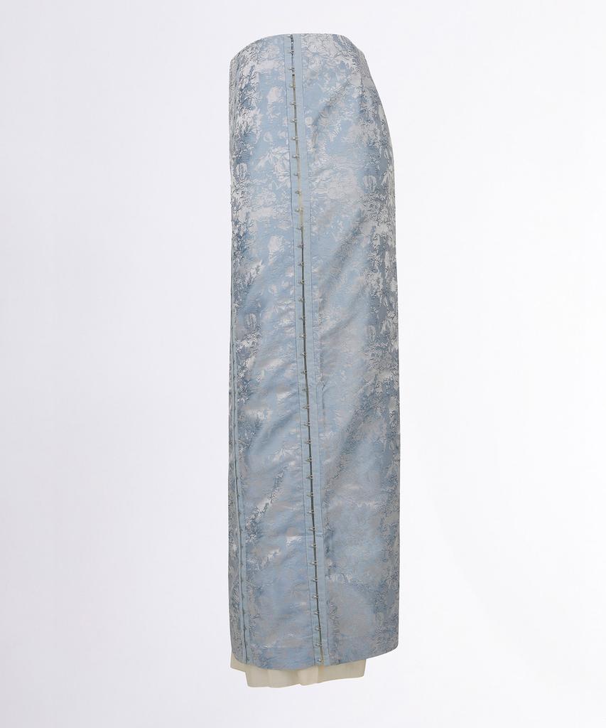 Sculpter Jacquard Layered Skirt Blue