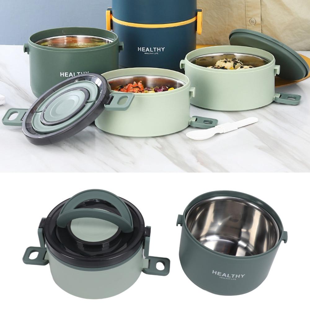 Three Layers Insulated Lunch Box 2200ml Food Jar Practical Lunch Box Cold Food Storage