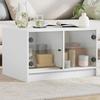 VidaXL Coffee Table with White Glass Doors 68x50x42 Cm 836364