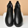 British Style Chelsea Casual Leather Boots Pure Color Versatile Winter Shoes 2026 New Genuine Leather round Flat Designer Shoes