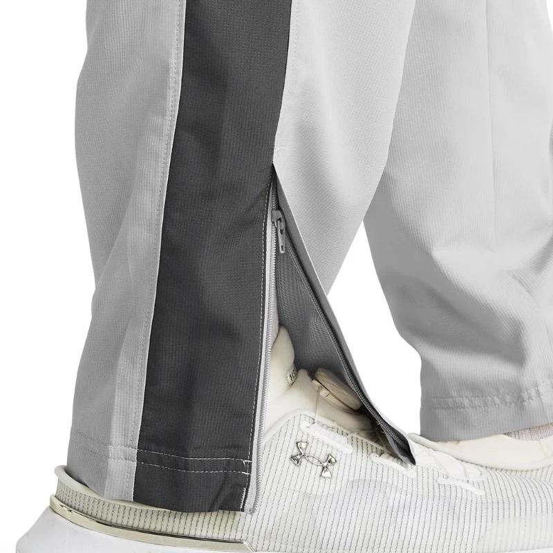 Under Armour Logo Print Elastic Waist Straight Leg Casual Pants Men Gray 1352031-013