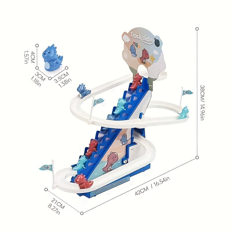 Dinosaur Track Slide Toy, Electric Climbing Stairs, Music Light, Kids Educational Toy, Birthday Gift