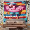 Cool Flamingo in Summer Beachwear Pattern Wall Hanging Tapestry Decorative Tapestry Home Decor for Bedroom and Living Room