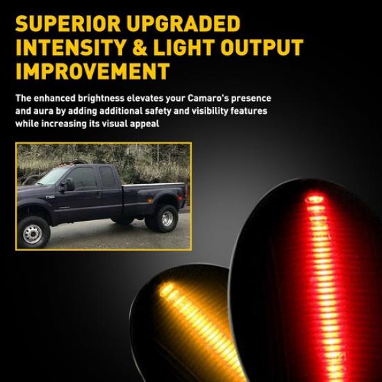 For 1999-10 Ford F350 LED F450 Dually Bed Fender Side Marker Lights 4pcs