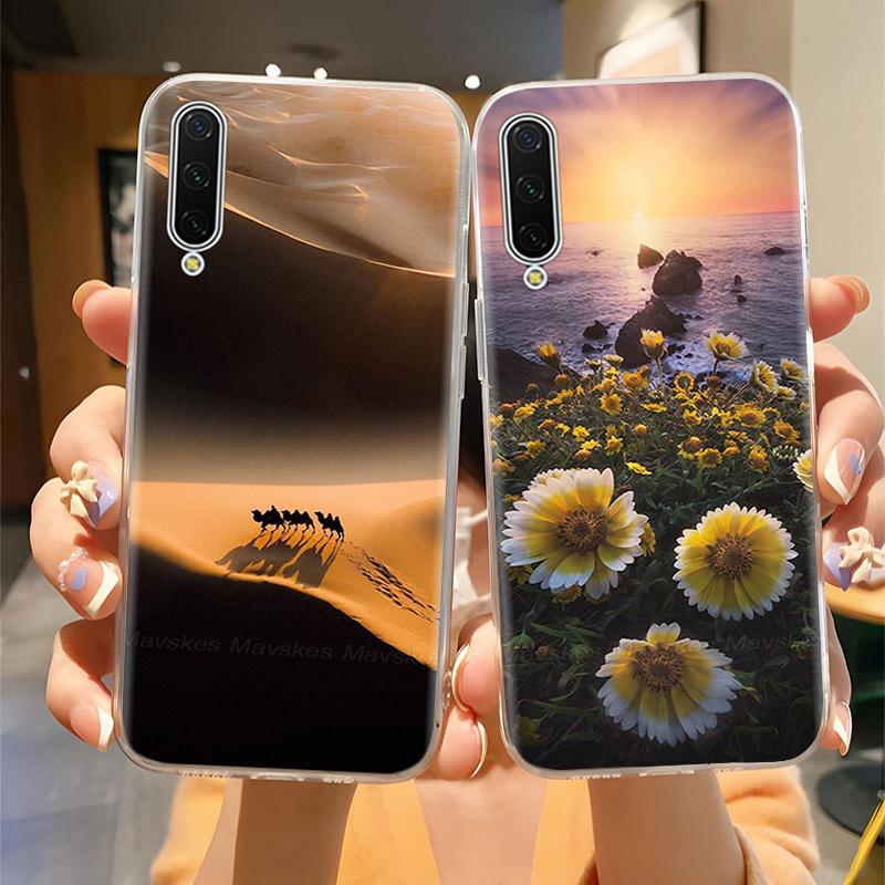 For Xiaomi Mi A3 Back Cover For Xiaomi CC9e Protection Phone Case Cartoon Silicone Shell Full Coverage Anti Drop Funda Casing