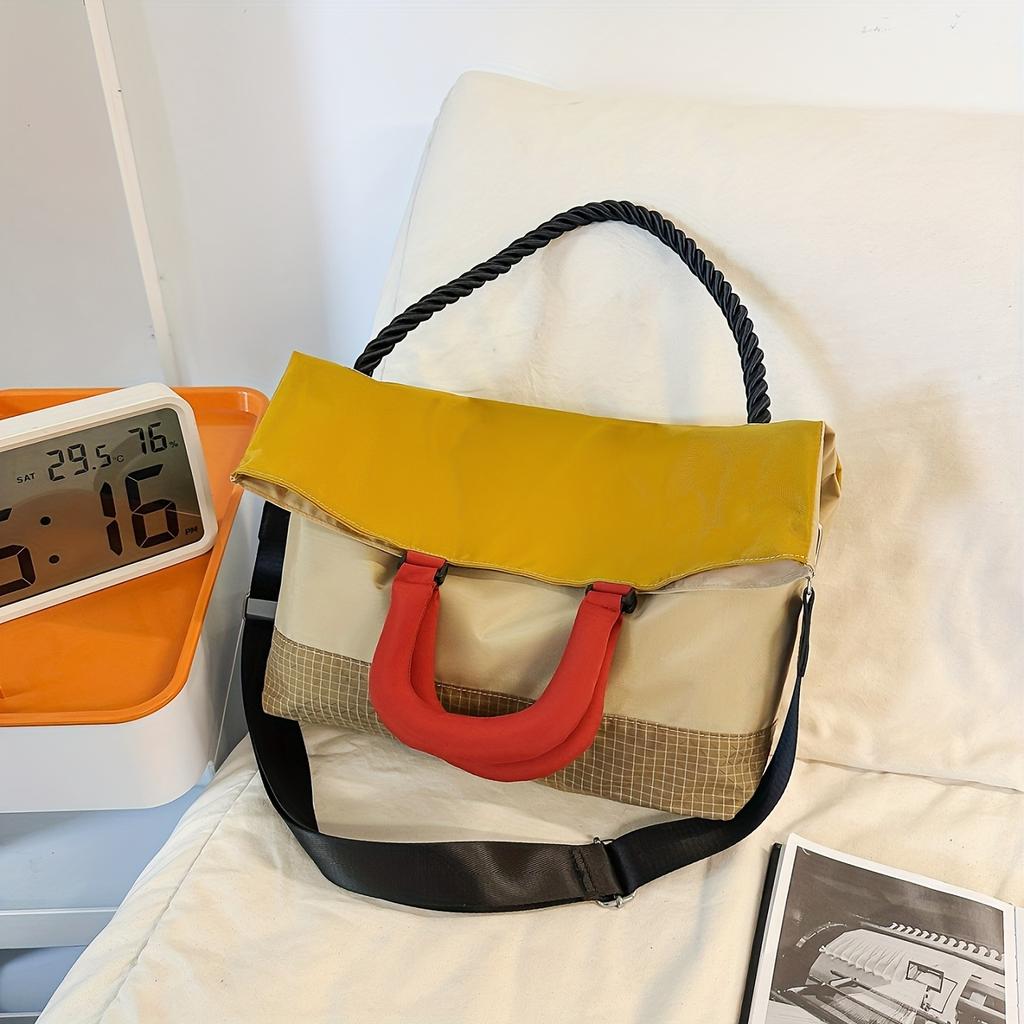 Large capacity men's and women's same simple tote bag shoulder bag