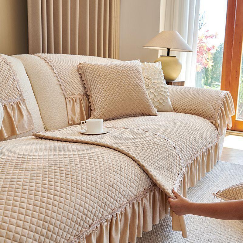 Chenier sofa cushion universal in all seasons non-slip and anti-cat scratching sofa cover one-piece cover 45x45cm Pillowcase бежевый 1400₽