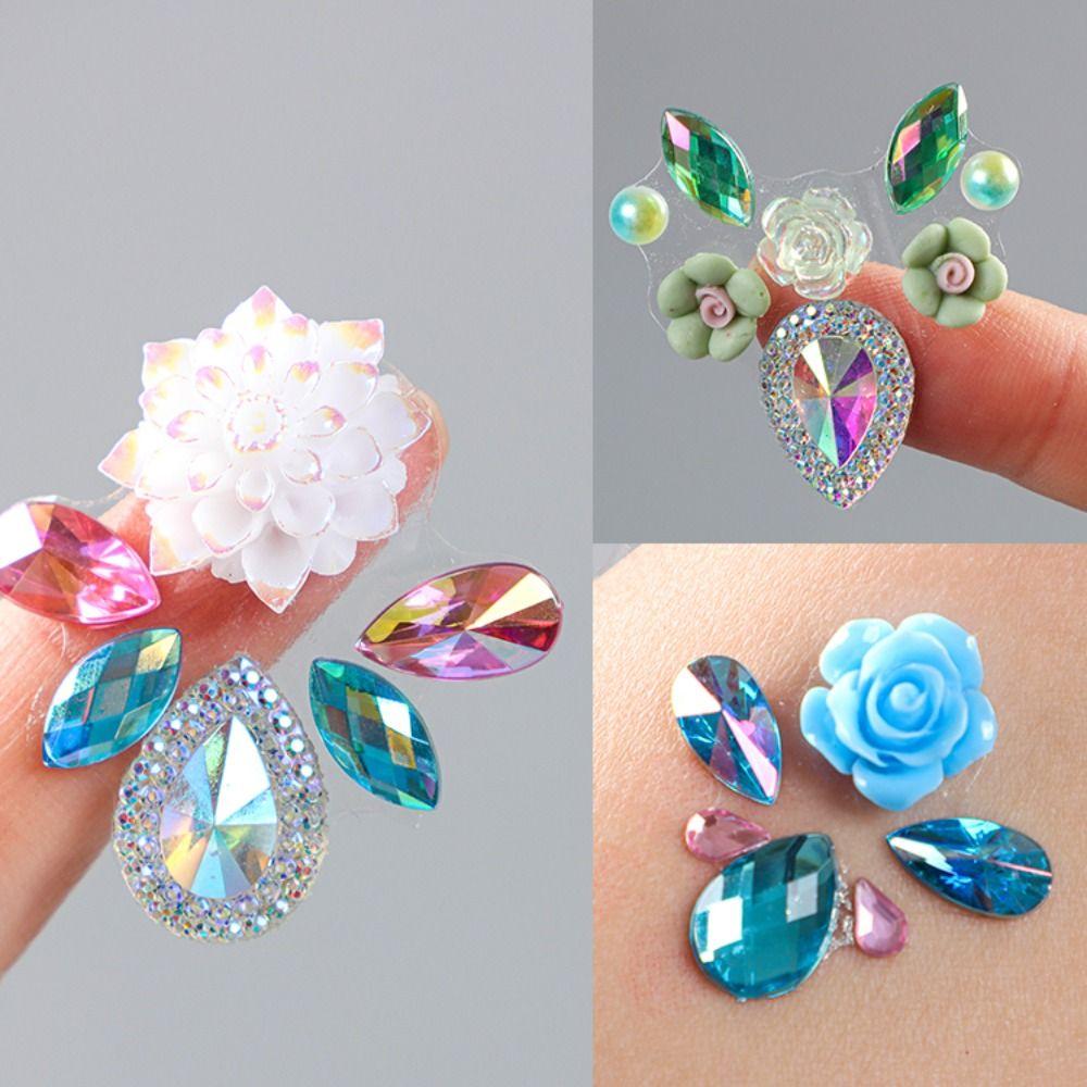 DIY Face Body Rhinestone Stickers Colorful Children Gem Stickers Forehead Tattoo Stickers  Kids