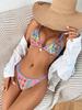 Women's One,piece Swimsuit, Women's Color Blocked Suspender, Sexy Backless Bikini