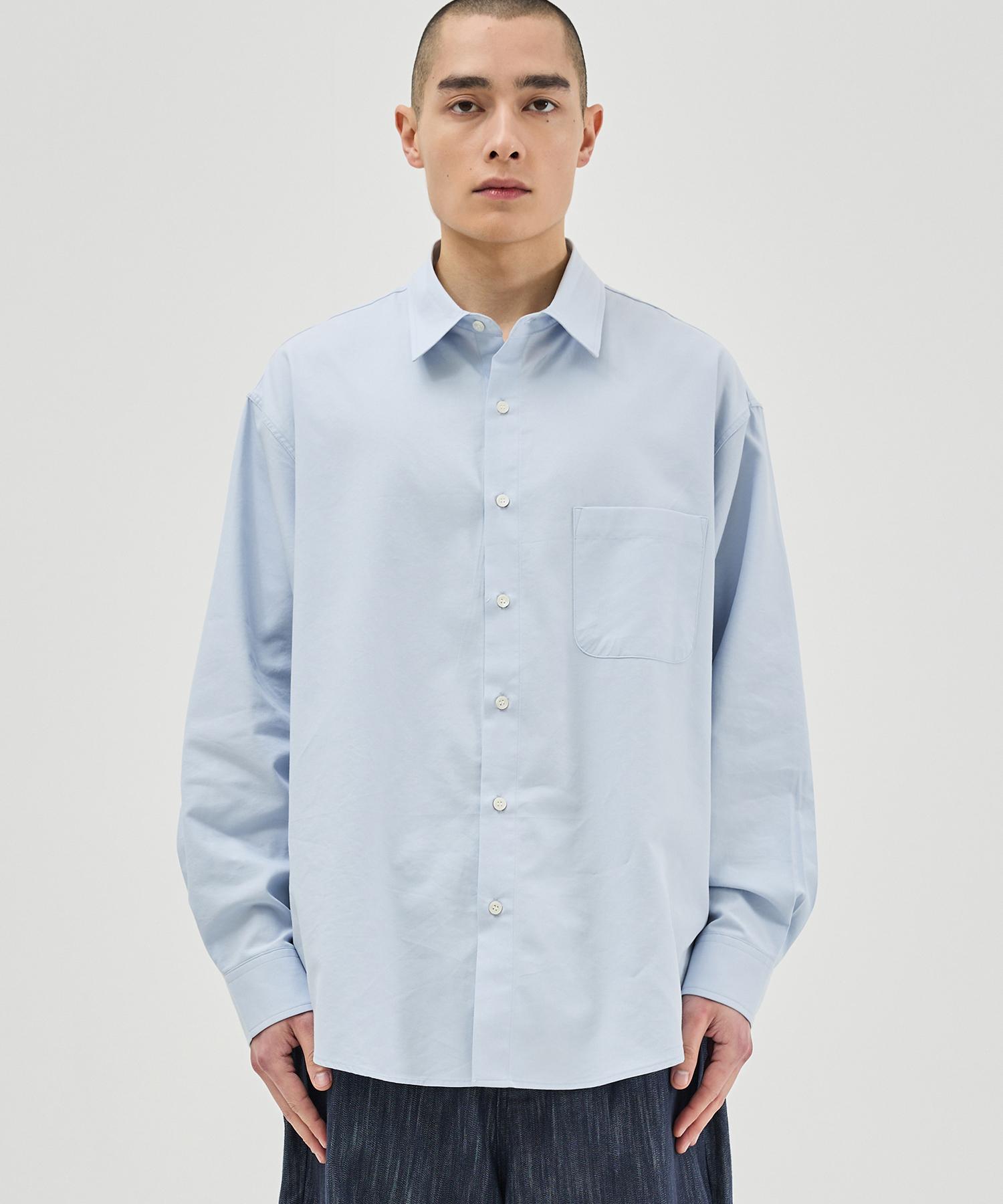 Vault Cotton Tencel Over Silhouette Shirt (Sky Blue) Sky Blue/1