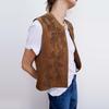 Za Export New Arrival Women's Clothing ZR Fashion Style Embroider Suede Texture Round Neck Vest Jacket 4344150