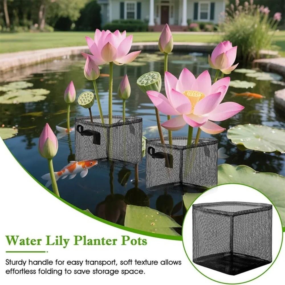 with Handles Aquatic Plant Baskets Breathable Planting Grow Bag Lotus Planter  Outdoor Bog Plants