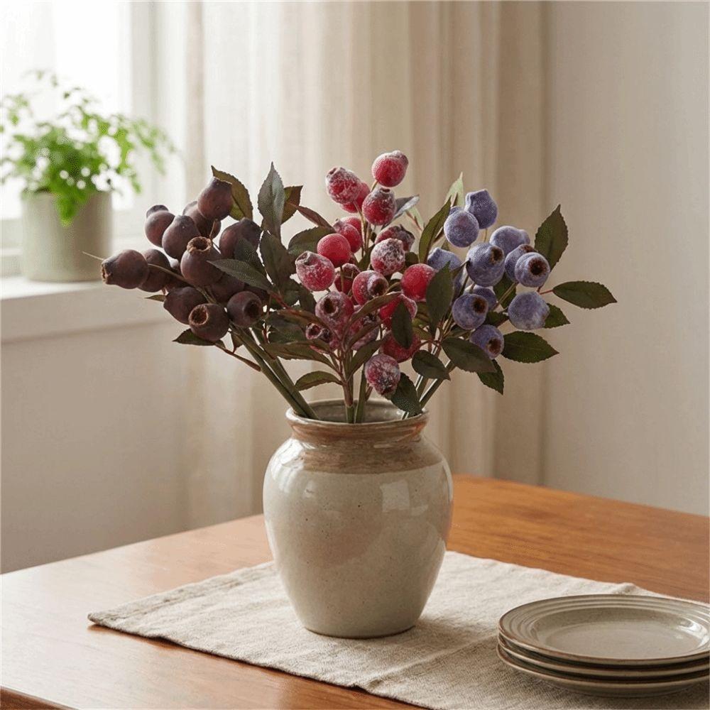 Plastic Foliage Realistic Fake Fruit Green Plants Simulation Gum-nut Halloween
