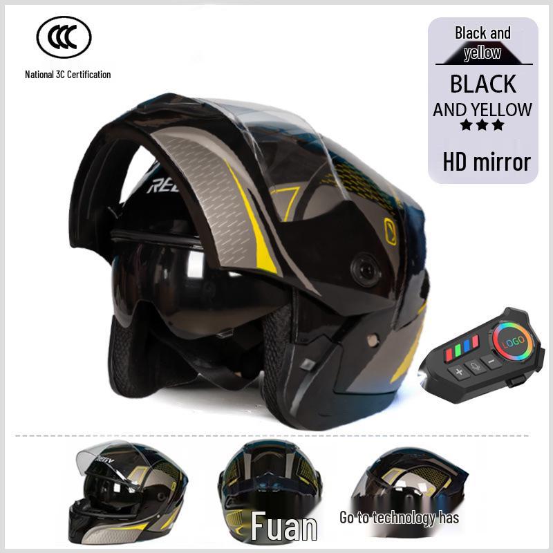 3C Certified Bluetooth Flip-up Motorcycle Helmet with Dual Visor
