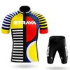 Strava Pro Cycling Jersey Set Summer Short Sleeve Breathable Men's MTB Bike Cycling Clothing Maillot Ropa Ciclismo Uniform Suit