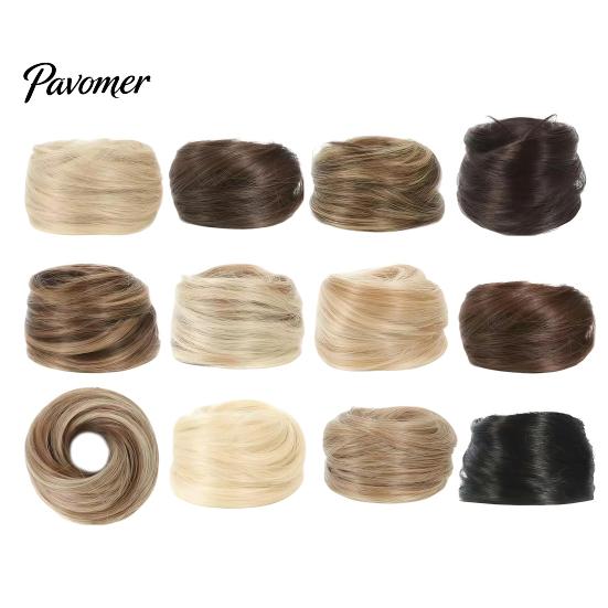Natural Looking Bun Extension Women Hairpiece with Hair Tie, Straight Instant Volume Extension, Synthetic Updo Chignon Ponytail Scrunchies Scrunchie