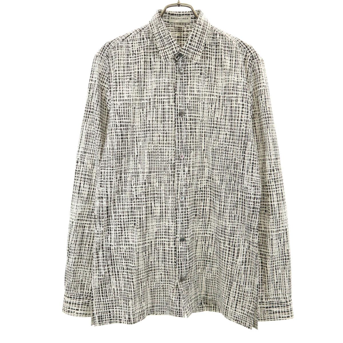 

BALENCIAGA made in Italy Overall handle Long sleeve Cotton shirt 39 white Men s Used