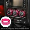 3x Klimaanlagenschalter-Knopf Dekor-Zierblende für Dodge Challenger 09-14 Rosa