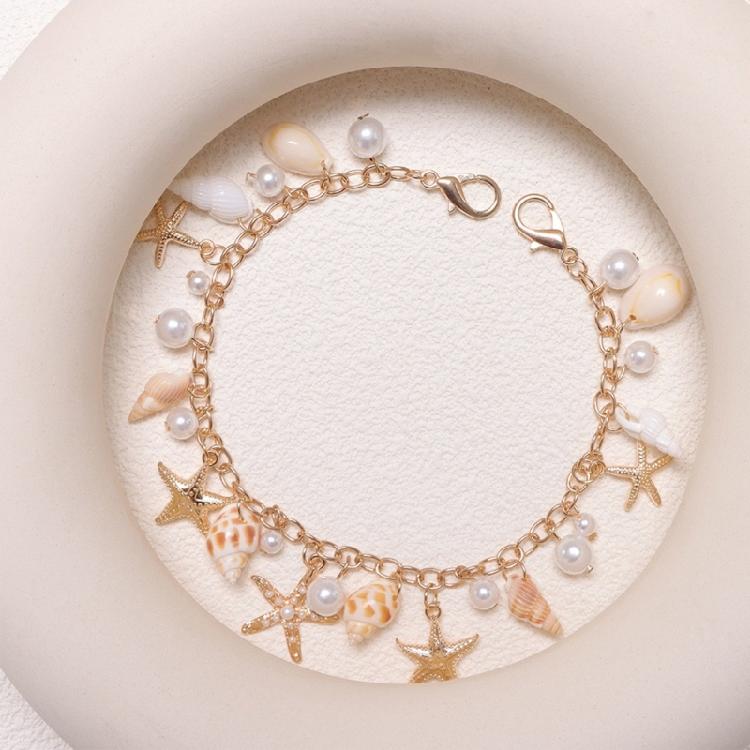 Versatile Seashells Starfish Key Ring Accessory Elegant Bag Pendant Lightweight Decoration For Handbags Or Keys