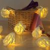 Romantic LED Rose String Lights 1.5/3 M Warm White Rose Flower Lights 10/20 LED Flower Garland Fairy Lights Bedroom Decor