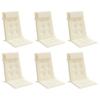 VidaXL High Back Chair Cushions Set of 6 Cream Oxford Fabric, Cushion, Chair Cushion, Seat Cushion 361882