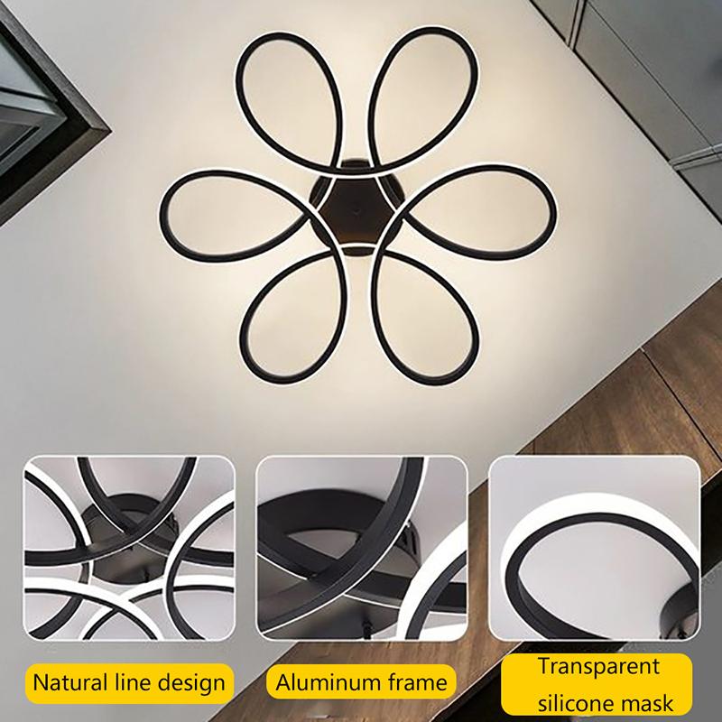 Plafoniere moderne cu LED Iluminat cu iarbă de iunie Camera de zi Coridor Balcon Vilă Dormitor Decor interior Lămpi alb negru Lustru
