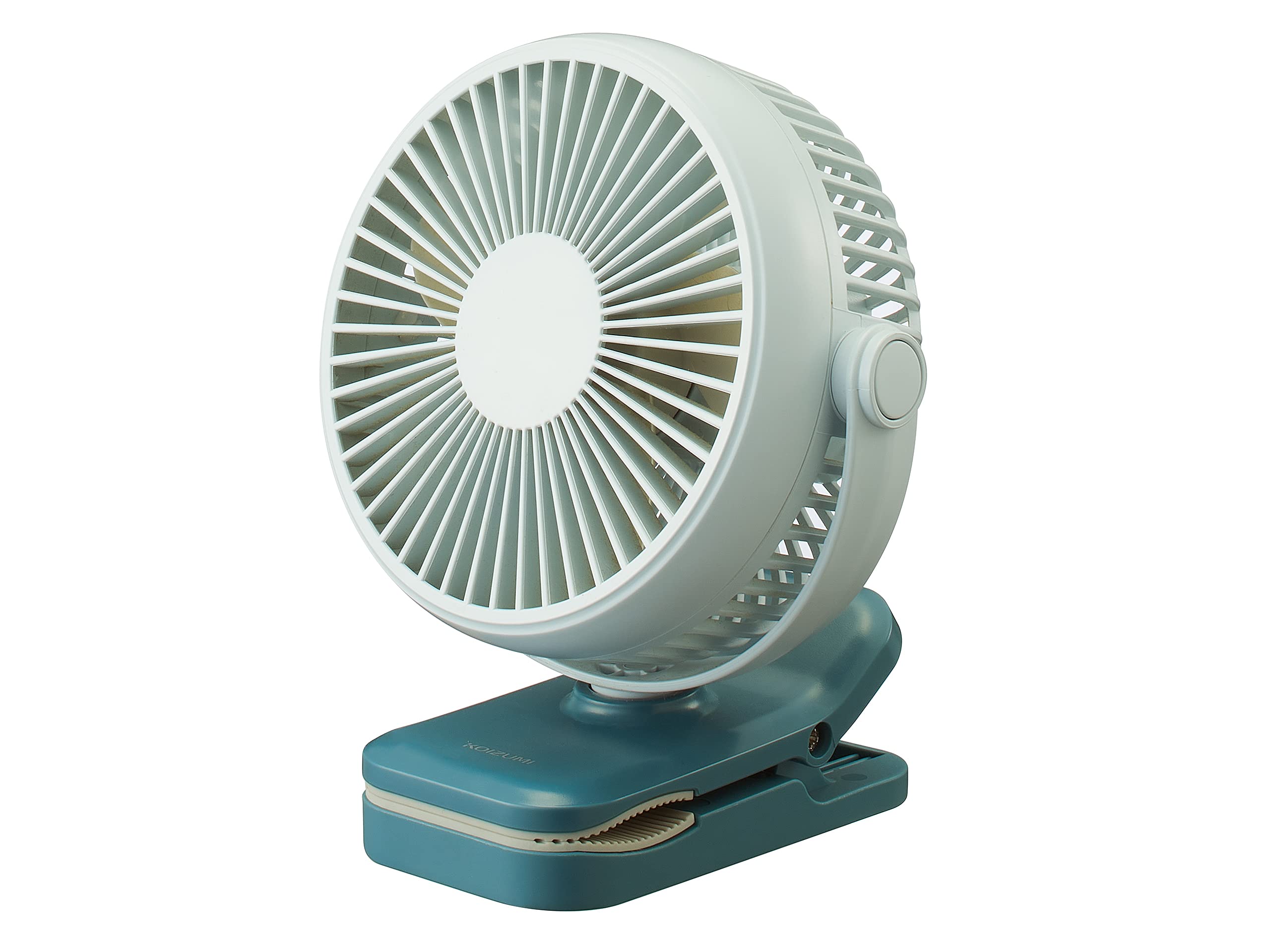 

Kozumi Portable Handy Clip Desk USB Airflow Fan, Fan, Fan, Rechargeable, 3-Level Adjustment, Blue, KFF-1117/A синій