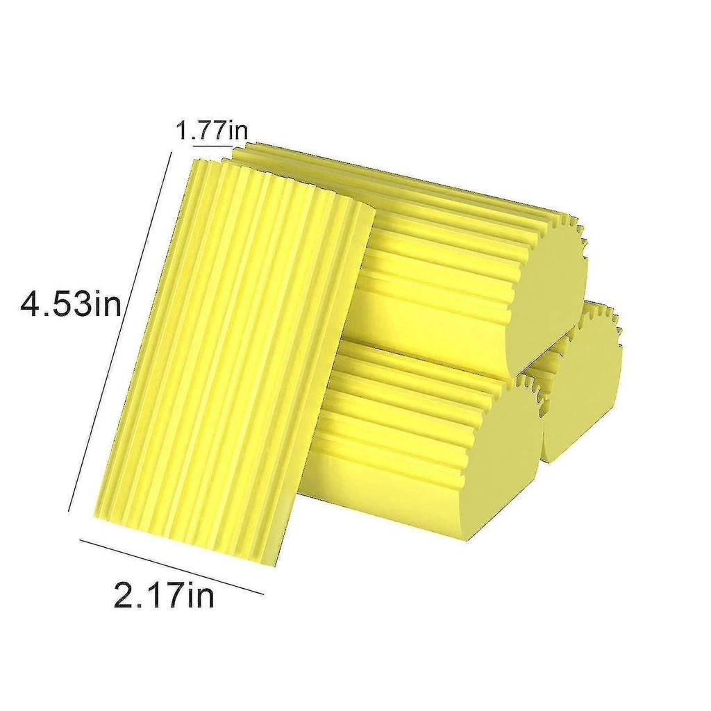 Damp Clean Duster Sponge, 4 Pcs Pvc Cleaning Brush, Mirrors, Window Track Grooves And Faucets