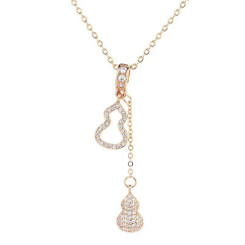 Collier Gourde Mode Pendentif Fulu Niche Sens du Design Tendance Luxe Léger Chaîne Clavicule