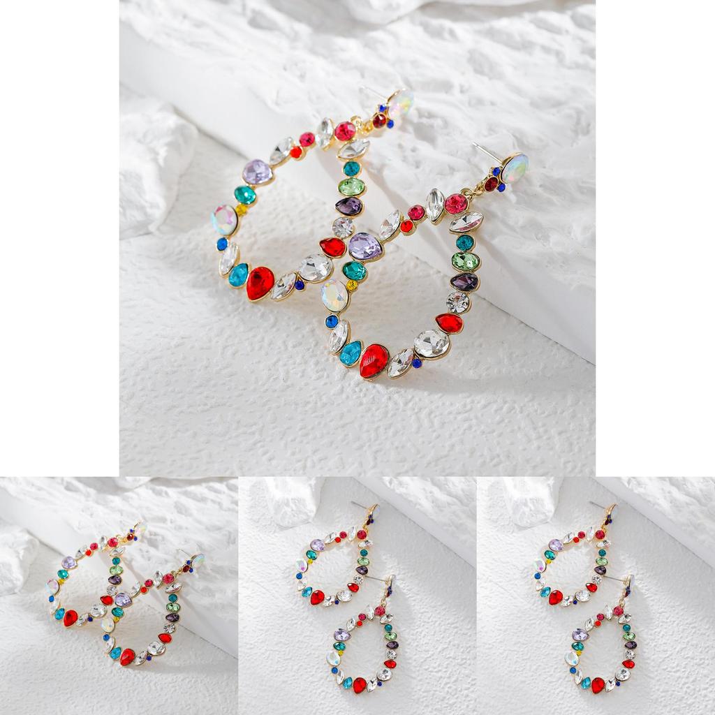 Elegant Teardrop Earrings Alloy Material Stylish And Trendy Geometric Design