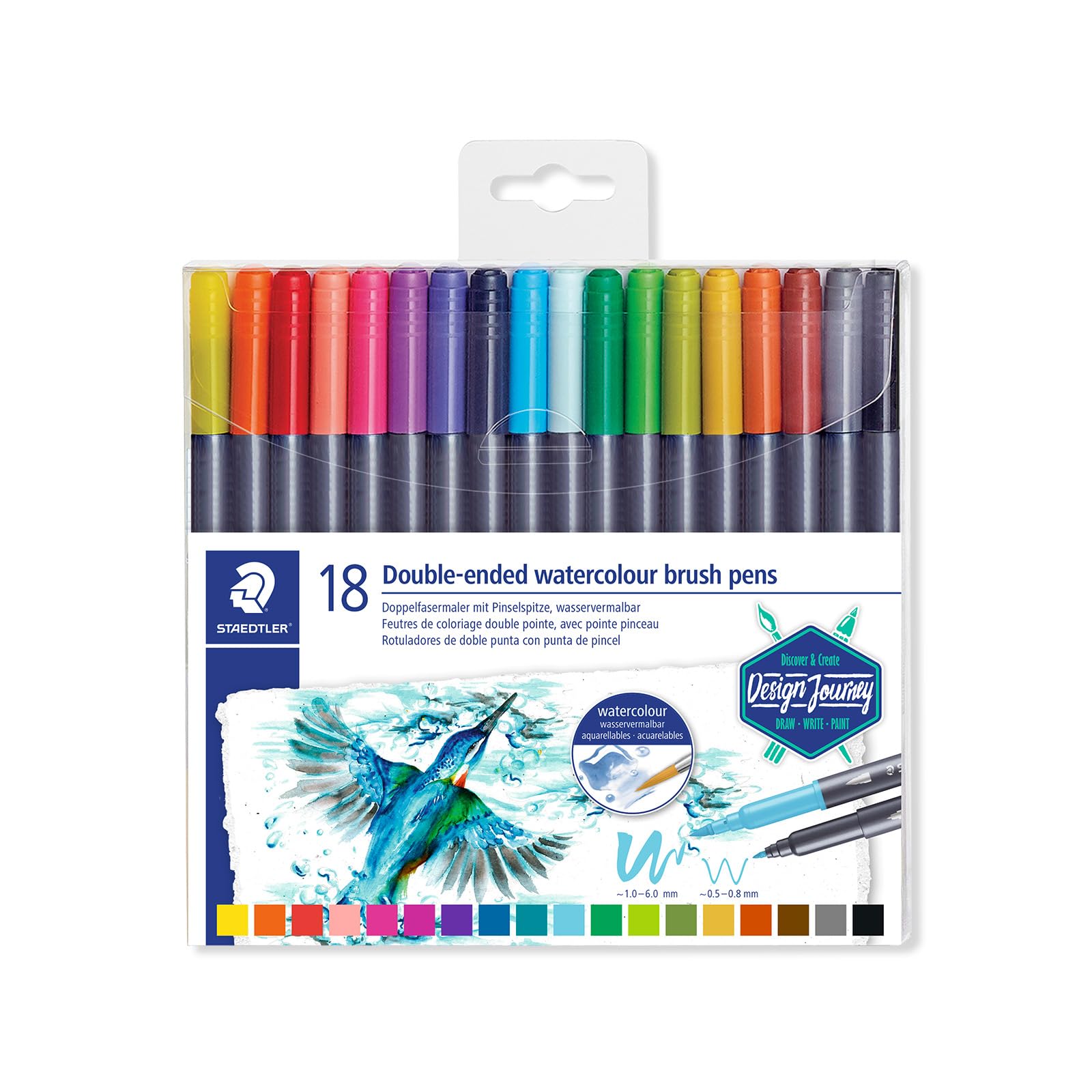 

STAEDTLER Color Brush Pen DUO 18 Colors 3001 TB18
