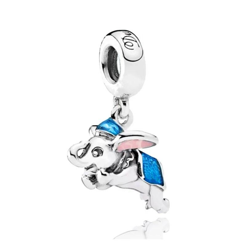New Disney Charms Bracelet Winnie the Pooh Beauty and the Beast Dumbo Monsters Inc Jewelry for Women