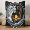 1 Stück Yin Yang Wölfe Super Weiche Flanelldecke Ideal für Bett, Sofa, Stuhl, Camping