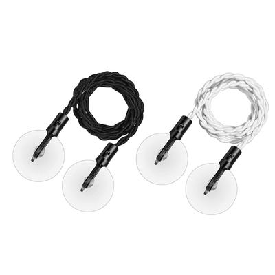 2pcs 2.8m Outdoor Clothesline Retractable Clothes Washing Line with Suction Cups Hooks for Hotel Travel Camping Portable