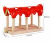 Wooden Train Track Accessories Parking Lot Railway Station Fit for Thomas Biro Multiple Tracks Educational Toys for Children