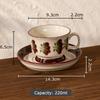 Painted Flowers Pattern Ceramic Cup&saucer Dining Table Gold-plated Coffee Mug Milk Tea Cup Afternoon Tea Teacup Juice Container